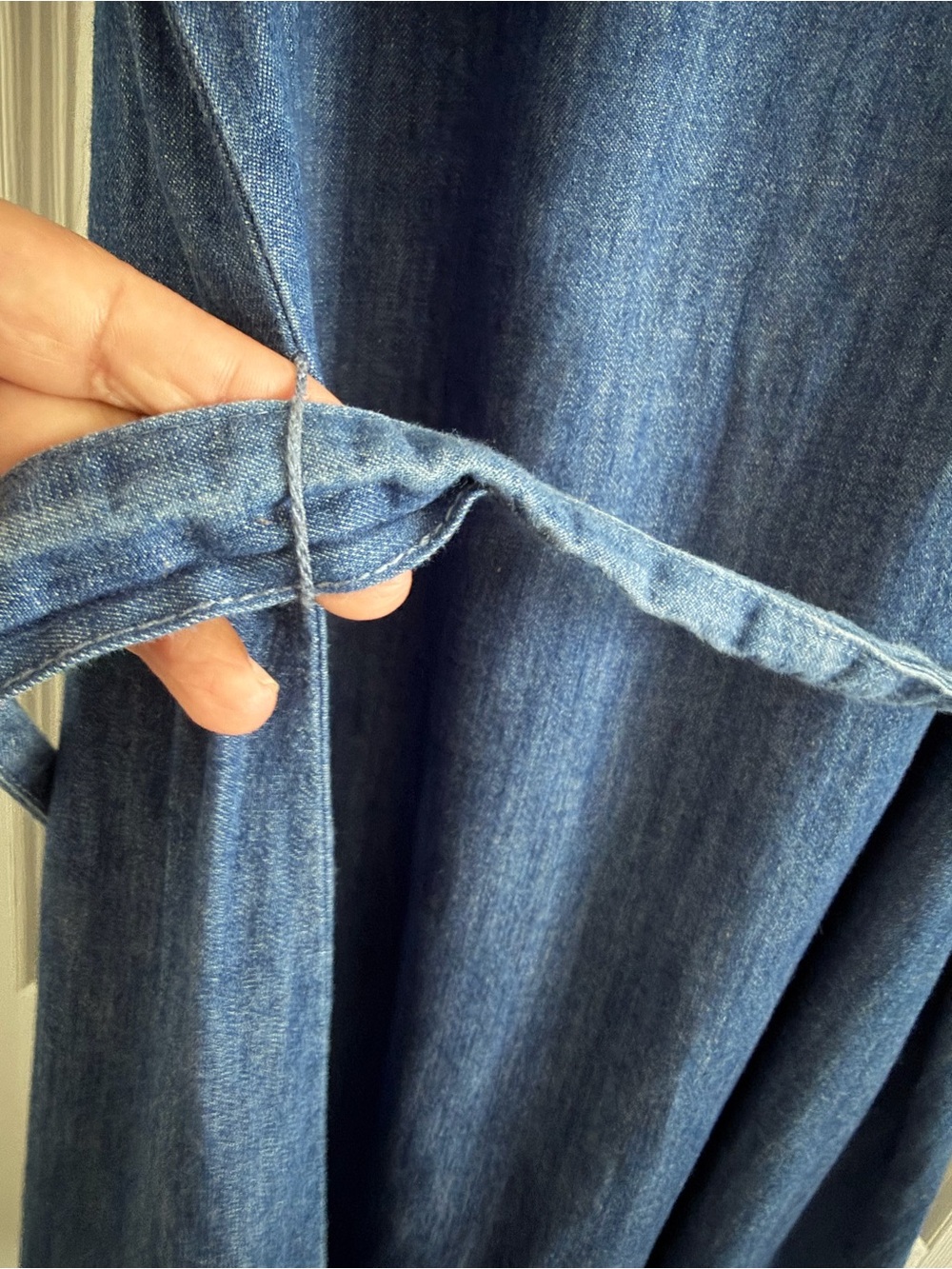 Universal Thread Denim Button-Front Sleeveless Dress in Blue - Picture 7 of 8